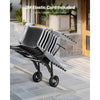VEVOR Folding Chair Rack, 150 LBS Capacity, Heavy-duty Chair Cart for Stacking 10 Chairs, Multi-Function Metal Chair Storage Dolly with Rubber Wheels, Push-Style Chair Holder, Matte Black