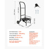 VEVOR Folding Chair Rack, 150 LBS Capacity, Heavy-duty Chair Cart for Stacking 10 Chairs, Multi-Function Metal Chair Storage Dolly with Rubber Wheels, Push-Style Chair Holder, Matte Black