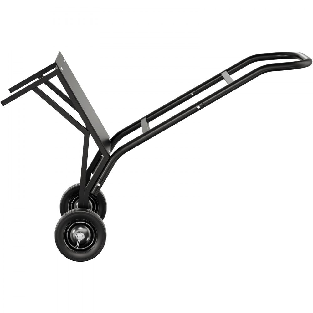 VEVOR Folding Chair Rack, 150 LBS Capacity, Heavy-duty Chair Cart for Stacking 10 Chairs, Multi-Function Metal Chair Storage Dolly with Rubber Wheels, Push-Style Chair Holder, Matte Black