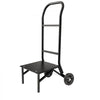 VEVOR Folding Chair Rack, 150 LBS Capacity, Heavy-duty Chair Cart for Stacking 10 Chairs, Multi-Function Metal Chair Storage Dolly with Rubber Wheels, Push-Style Chair Holder, Matte Black