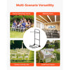 VEVOR Folding Chair Rack, 100 LBS Capacity, Heavy-duty Chair Cart for Hanging 10 Chairs, Multi-Function Metal Chair Storage Dolly with Rubber Wheels, Push-Style Chair Holder, Matte Black