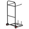 VEVOR Folding Chair Rack, 100 LBS Capacity, Heavy-duty Chair Cart for Hanging 10 Chairs, Multi-Function Metal Chair Storage Dolly with Rubber Wheels, Push-Style Chair Holder, Matte Black