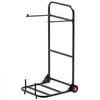 VEVOR Folding Chair Rack, 100 LBS Capacity, Heavy-duty Chair Cart for Hanging 10 Chairs, Multi-Function Metal Chair Storage Dolly with Rubber Wheels, Push-Style Chair Holder, Matte Black