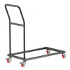 VEVOR Folding Chair Rack, 300 LBS Capacity, L-shape Vertical Placement Chair Cart for 25 Chairs, Heavy-duty Metal Chair Storage Dolly with Rubber Wheels, Multi-Function Chair Holder, Matte Black