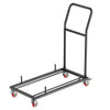 VEVOR Folding Chair Rack, 300 LBS Capacity, L-shape Horizontal Placement Chair Cart for 25 Chairs, Heavy-duty Metal Chair Storage Dolly with Rubber Wheels and Holders, Large Chair Holder, Matte Black