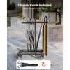 VEVOR Folding Chair Rack, 400 LBS Capacity, Heavy-duty Chair Cart for 5 Tables+14 Chairs, Chair Storage Dolly Chair Holder w/ Swivel Casters and Locking Wheels,for Party Event,Hotel, Matte Black