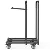 VEVOR Folding Chair Rack, 400 LBS Capacity, Heavy-duty Chair Cart for 5 Tables+14 Chairs, Chair Storage Dolly Chair Holder w/ Swivel Casters and Locking Wheels,for Party Event,Hotel, Matte Black