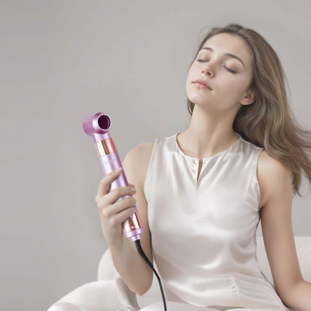 VEVOR Hair Styler and Dryer Brush, 6-in-1 Multi Air Styler, 110,000RPM High-Speed Ionic Blow Dryer Brush with Brushless Motor, 2 Auto-Wrap Curlers, 3 Brush & 2 Nozzles, Styling Tool for All Hair Type