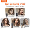 VEVOR Hair Styler and Dryer Brush, 7-in-1 Professional Multi Styler, 110,000RPM High-Speed Hot Air Styler with Brushless Motor, 2 Auto-Wrap Curlers, 3 Brushes & 3 Nozzles, Ionic Blow Dryer for Styling