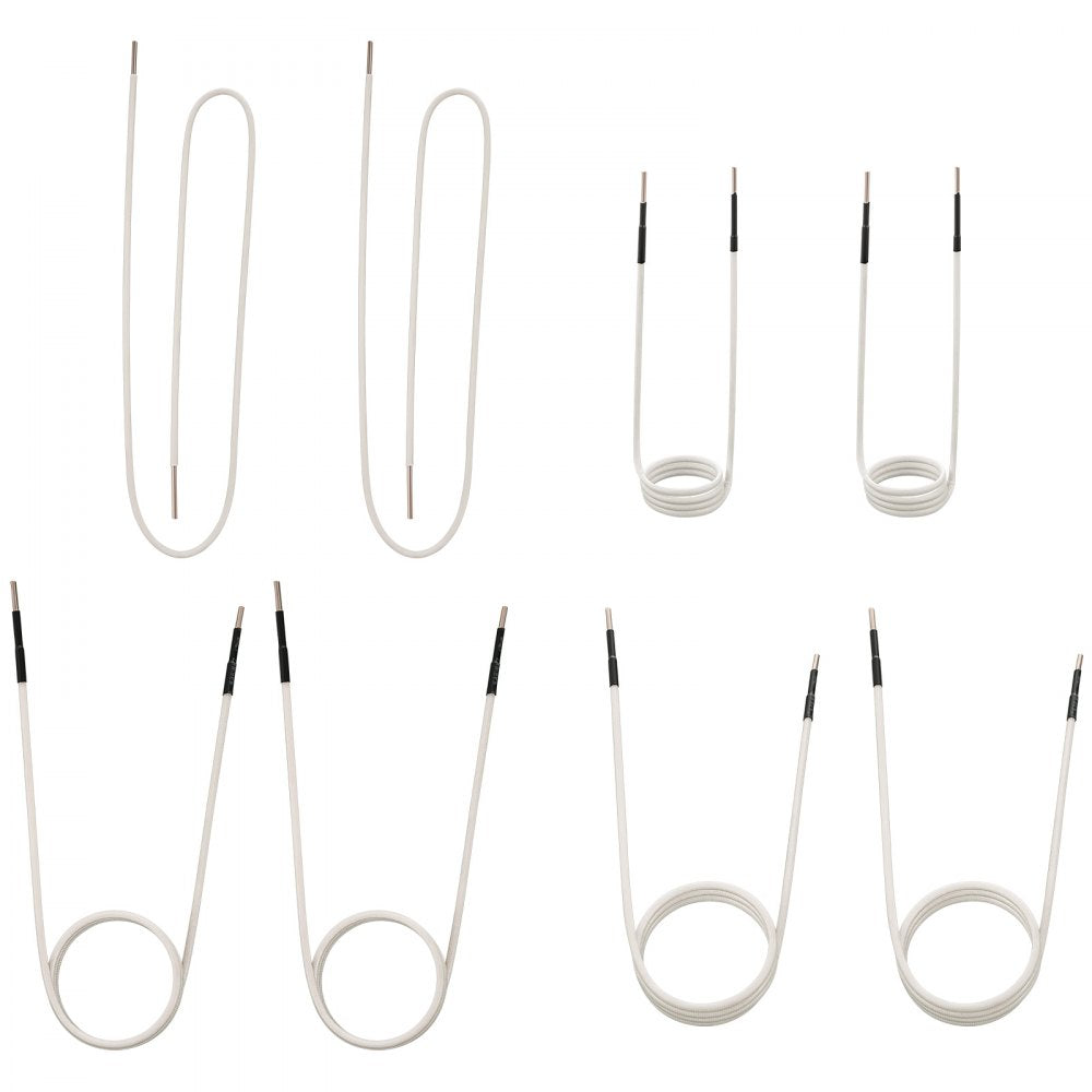 VEVOR Induction Heater Inductor Coil Kits, Magnetic Mini Induction Heater Kit, Flameless Heat Accessories 8pcs, Heat Resistant Induction Heater Tool with Flexibility For Removing Rusty Bolts and Nuts