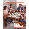 VEVOR Board Game Table 2-in-1 Gaming and Dining Table 63 x 39.4 x 30 in, Roomy for 6 Players, with Removable Tabletop, Leather Gaming Mat, 6 Cup Holders & Sliding Trays, 440LBS Solid Wood Support