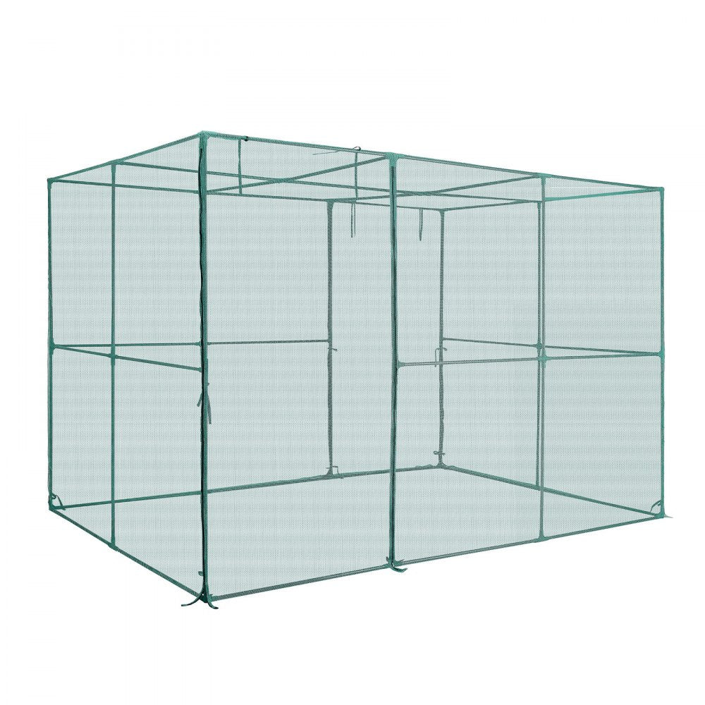 VEVOR Crop Cage, 9.5 x 6.36 x 6.36 ft Plant Protection Tent with Zippered Door, Wind-Resistant Tall Crop Cage, Easy to Install, Outdoor Raised Bed Cover, Tomato Plant Netting for Garden Patio Lawn