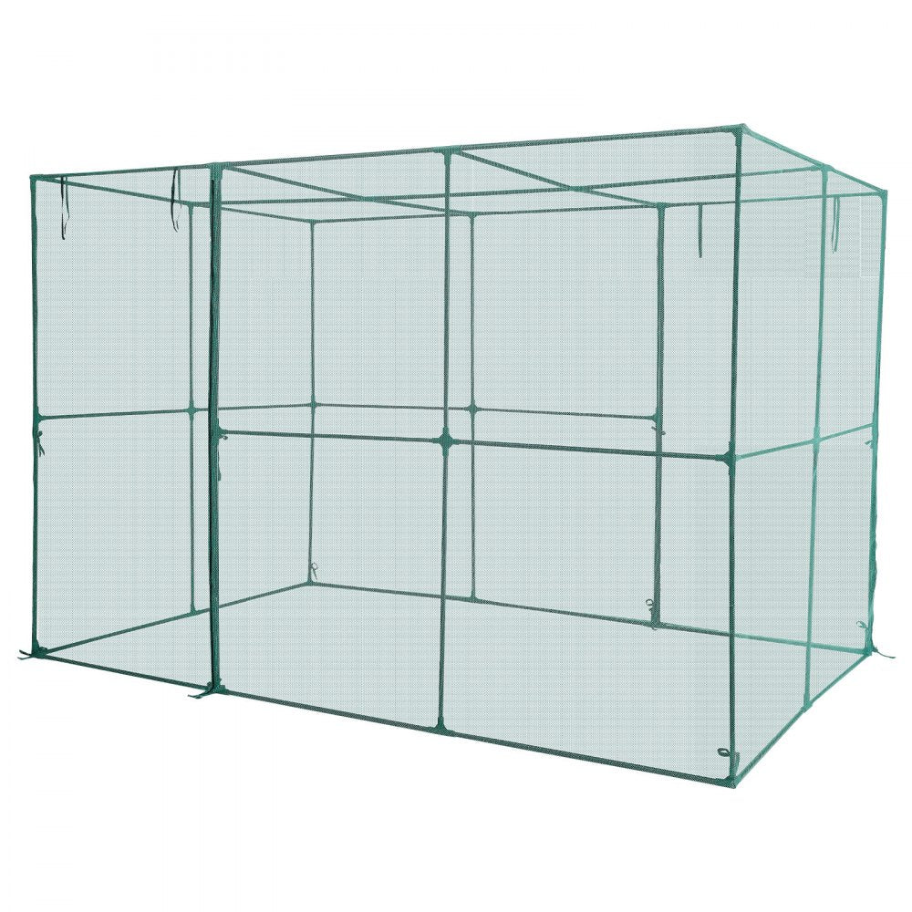 VEVOR Crop Cage, 9.5 x 6.36 x 6.36 ft Plant Protection Tent with Zippered Door, Wind-Resistant Tall Crop Cage, Easy to Install, Outdoor Raised Bed Cover, Tomato Plant Netting for Garden Patio Lawn