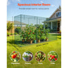 VEVOR Crop Cage, 11.6 x 3.9 x 6.3 ft Plant Protection Tent with Zippered Door, Wind-Resistant Tall Crop Cage, Easy to Install, Outdoor Raised Bed Cover, Tomato Plant Netting for Garden Patio Lawn