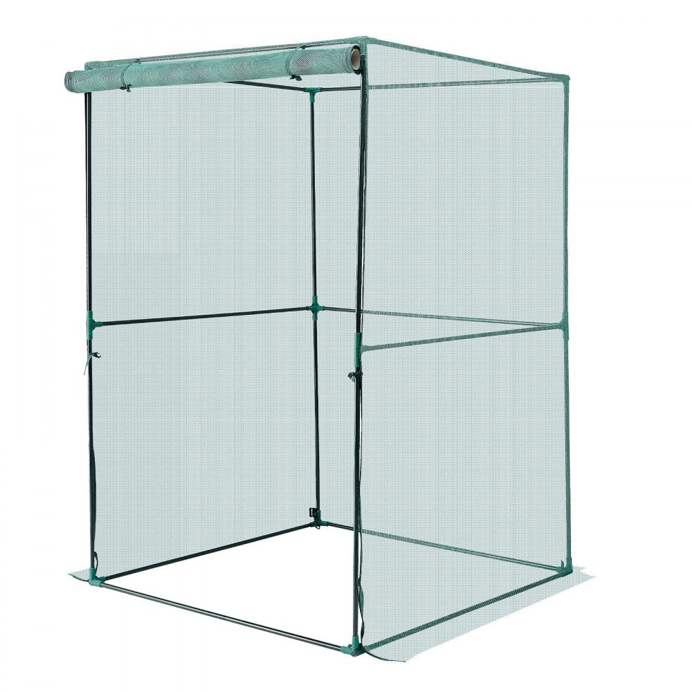 VEVOR Crop Cage, 3.9 x 3.9 x 5.9 ft Plant Protection Tent with Zippered Door, Wind-Resistant Tall Crop Cage, Easy to Install, Outdoor Raised Bed Cover, Tomato Plant Netting for Garden Patio Lawn