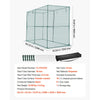 VEVOR Crop Cage, 7.8 x 3.9 x 5.9 ft Plant Protection Tent with Zippered Door, Wind-Resistant Tall Crop Cage, Easy to Install, Outdoor Raised Bed Cover, Tomato Plant Netting for Garden Patio Lawn