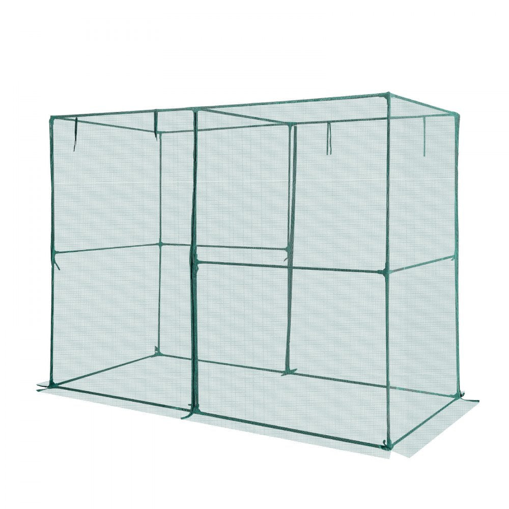 VEVOR Crop Cage, 7.8 x 3.9 x 5.9 ft Plant Protection Tent with Zippered Door, Wind-Resistant Tall Crop Cage, Easy to Install, Outdoor Raised Bed Cover, Tomato Plant Netting for Garden Patio Lawn