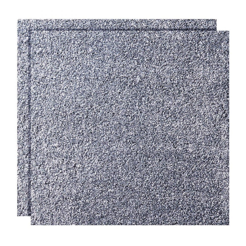 VEVOR Carpet Tiles 18x18 inch, 10 Pack Carpet Square Rug Detachable & Damage-free, Self Adhesive Home Floor Soft Plush Padded for 22.5sq.ft Coverage, Easy DIY for Living Room & Bedroom, Gray