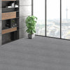 VEVOR Carpet Tiles Peel and Stick, 24” x 24” Squares Self Adhesive Carpet Floor Tile, Soft Padded Carpet Tiles, Easy Install DIY for Bedroom Living Room Indoor Outdoor (9Tiles, Light Gray)