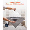 VEVOR Carpet Tiles 18x18 inch, 10 Pack Carpet Square Rug Detachable & Damage-free, Self Adhesive Home Floor Soft Plush Padded for 22.5sq.ft Coverage, Easy DIY for Living Room & Bedroom, Dark Brown