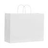 VEVOR Kraft Paper Bags with Handles, 100Pcs 16 x 6 x 12 in, Large Paper Grocery Bags, Reusable & Recycled Take-Out Sacks, Plain Party Bag Bulk for Birthday, Wedding, Business, Goody, White