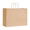 VEVOR Kraft Paper Bags with Handles, 100Pcs 16 x 6 x 12 in, Large Paper Grocery Bags, Reusable & Recycled Take-Out Sacks, Plain Party Bag Bulk for Birthday, Wedding, Business, Goody, Brown