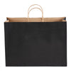 VEVOR Kraft Paper Bags with Handles, 100Pcs 16 x 6 x 12 in, Large Paper Grocery Bags, Reusable & 100% Recycled Take-Out Sacks, Plain Party Bag Bulk for Birthday, Wedding, Business, Goody, Black