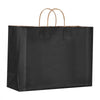 VEVOR Kraft Paper Bags with Handles, 100Pcs 16 x 6 x 12 in, Large Paper Grocery Bags, Reusable & 100% Recycled Take-Out Sacks, Plain Party Bag Bulk for Birthday, Wedding, Business, Goody, Black
