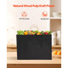 VEVOR Kraft Paper Bags with Handles, 50Pcs 16 x 6 x 12 in, Large Paper Grocery Bags, Reusable & Recycled Take-Out Sacks, Plain Party Bag Bulk for Birthday, Wedding, Business, Goody, Black