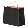 VEVOR Kraft Paper Bags with Handles, 50Pcs 16 x 6 x 12 in, Large Paper Grocery Bags, Reusable & Recycled Take-Out Sacks, Plain Party Bag Bulk for Birthday, Wedding, Business, Goody, Black