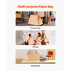 VEVOR Kraft Paper Bags with Handles, 50Pcs 16 x 6 x 12 in, Large Paper Grocery Bags, Reusable & Recycled Brown Take-Out Sacks, Plain Party Bag Bulk for Birthday, Wedding, Business, Goody, Craft
