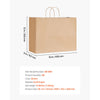 VEVOR Kraft Paper Bags with Handles, 50Pcs 16 x 6 x 12 in, Large Paper Grocery Bags, Reusable & Recycled Brown Take-Out Sacks, Plain Party Bag Bulk for Birthday, Wedding, Business, Goody, Craft