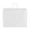 VEVOR Kraft Paper Bags with Handles, 50Pcs 16 x 6 x 12 in, Large Paper Grocery Bags, Reusable & Recycled Take-Out Sacks, Plain Party Bag Bulk for Birthday, Wedding, Business, Goody, White