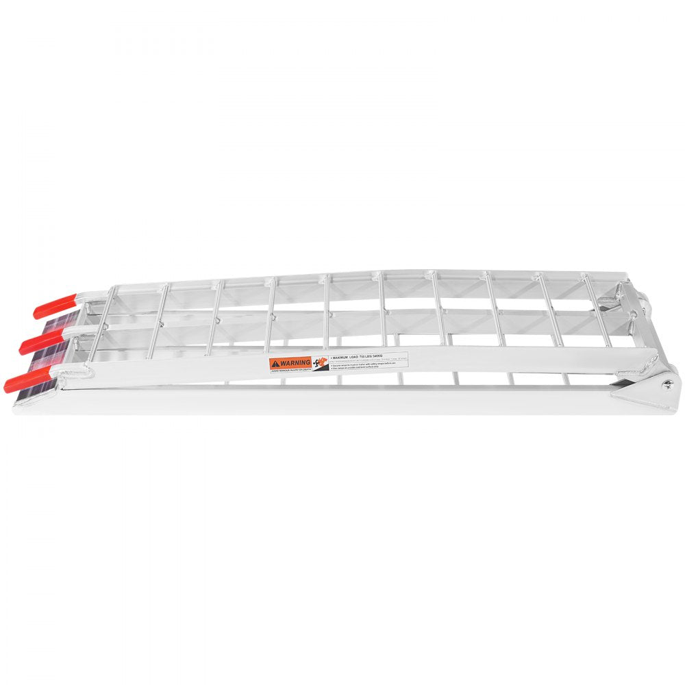 VEVOR Motorcycle Ramp, 750lbs Folding Loading Ramp for Pickup Trucks Bed, Trailers Ramp with Load Straps for Motorcycle, Dirt Bike, UTV, Lawn Mower, Truck, Snowblower, Cargo Trailer, 89"L x 12"W,1Pc