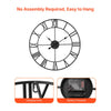 VEVOR Wall Clock, 24 in Wall Clock Roman Numerals, Battery Operated Non Ticking Silent Classic Decorative Round Clocks, for Living Room Bedroom Office Kitchen Dining Room Home Decor Farmhouse, Black