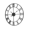VEVOR Wall Clock, 24 in Wall Clock Roman Numerals, Battery Operated Non Ticking Silent Classic Decorative Round Clocks, for Living Room Bedroom Office Kitchen Dining Room Home Decor Farmhouse, Black