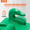 VEVOR 3/8" Tractor Bucket Hooks with Tie Down Ring, Grade 70 Forged Steel 2 Pack Bolt-On Grab Hook with Back Plates Compatible for Tractor Bucket RV UTV Truck Maximum Break Strength 15,000 lbs, Green