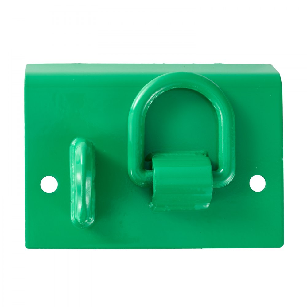 VEVOR 5/16" Tractor Bucket Hook with Tie Down Ring, Grade 70 Forged Steel 2 Pack Bolt-On Grab Hook with Back Plate Compatible for Tractor Bucket RV UTV Truck, Maximum Break Strength 12,000 lbs, Green