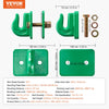 Vevor 3/8" Tractor Bucket Hooks Grade 70 Forged Steel 2 Pack Bolt On Grab Hooks Heavy Duty Mount With Backer Plate, Maximum Break Strength 15,000 Lbs, Compatible For Tractor Bucket, Rv, Pickup, Truck