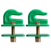 Vevor 3/8" Tractor Bucket Hooks Grade 70 Forged Steel 2 Pack Bolt On Grab Hooks Heavy Duty Mount With Backer Plate, Maximum Break Strength 15,000 Lbs, Compatible For Tractor Bucket, Rv, Pickup, Truck