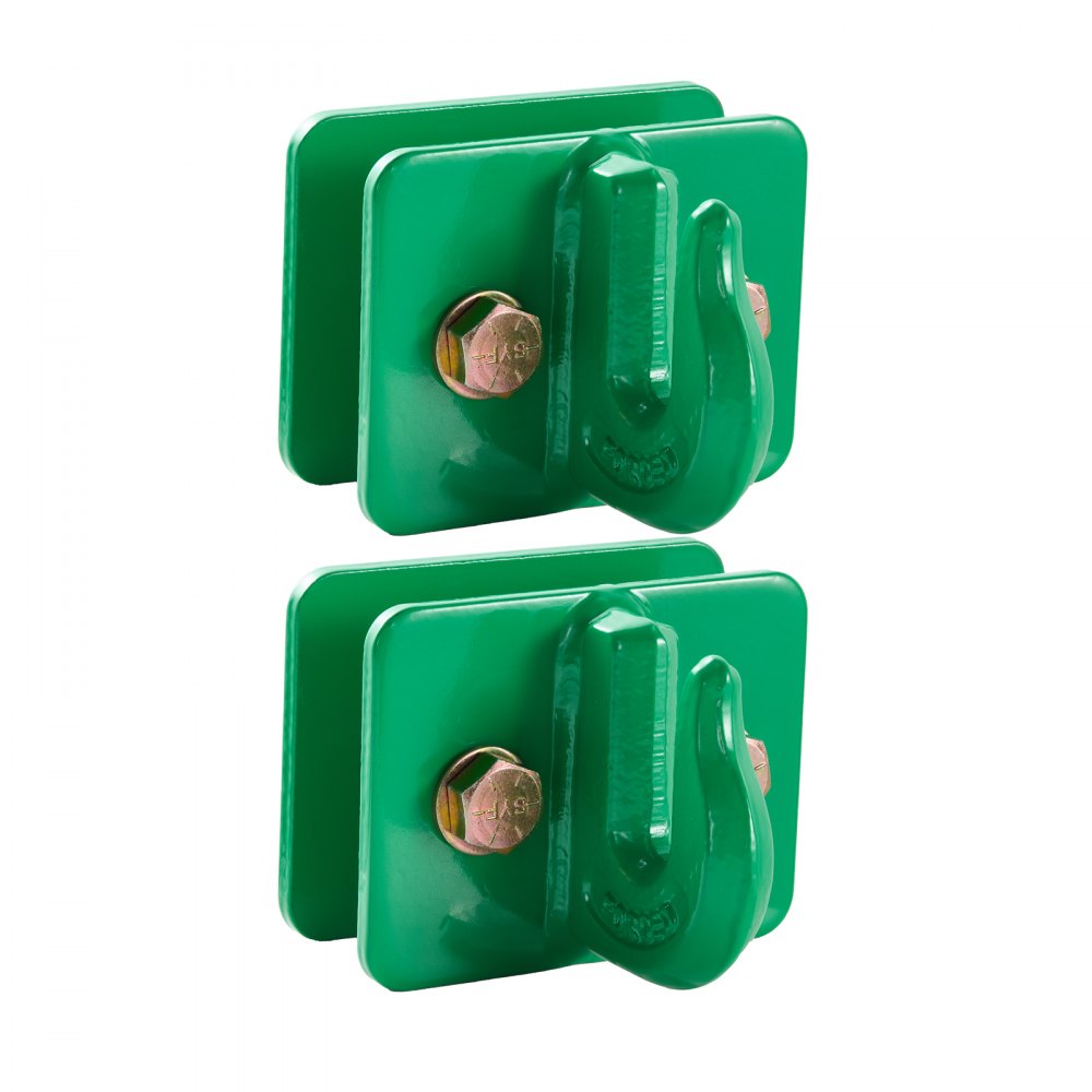 Vevor 3/8" Tractor Bucket Hooks Grade 70 Forged Steel 2 Pack Bolt On Grab Hooks Heavy Duty Mount With Backer Plate, Maximum Break Strength 15,000 Lbs, Compatible For Tractor Bucket, Rv, Pickup, Truck