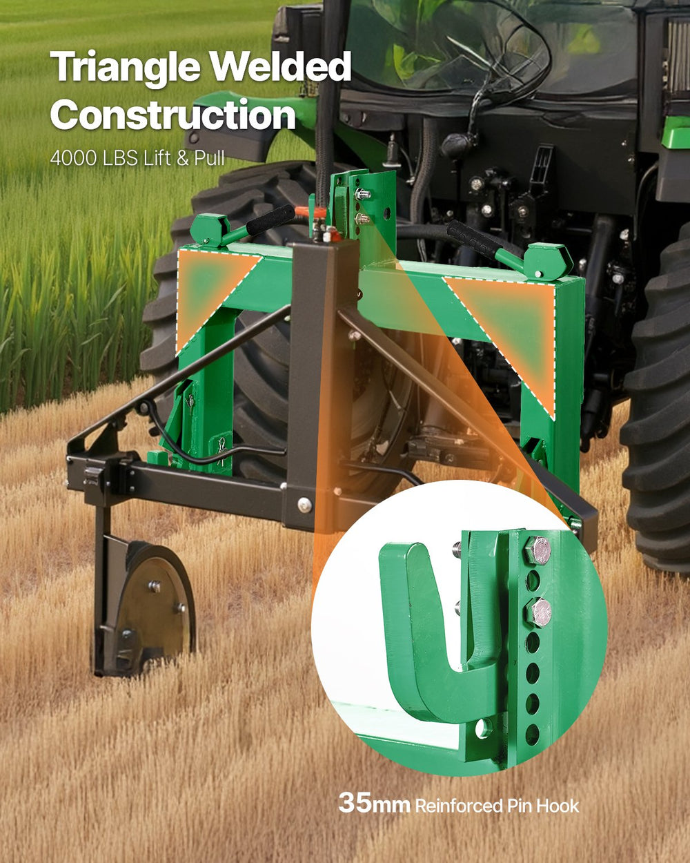 VEVOR 3-Point Quick Hitch - triangle welded construction