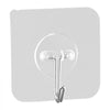 VEVOR Adhesive Hooks, 12 Pack Self-Adhesive Towel Coat Hooks, Heavy-Duty Wall Hook Hold 15 lbs (Max), Stainless Steel Sticky Hanger, for Bathroom, Kitchen, Hanging Towel, Coat & Keys (Transparent)