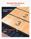 VEVOR 12 ft Shuffleboard Table, 2 in 1 Shuffleboard and Bowling Combo Set, Shuffle Board with Rustic Wood Finish, Scratch-Resistant Playfield, 8 Pucks, Bowling Set, Wax, Brush, for Family Game Room