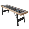 VEVOR 7 ft Shuffleboard Table, 2 in 1 Shuffleboard and Tabletop Curling Combo Game, Compact Shuffle Board with Smooth Surface, Folding Legs, 8 Pucks, Easy to Disassemble and Move, for Family Game Room