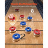 VEVOR 9 ft Shuffleboard Table, Scratch-Resistant Playfield for Smooth, Fast Puck Action, Pedestal Legs with Levelers for Optimum Stability, Shuffle Board w/ 8 Pucks, Wax, Brush, for Family Game Room