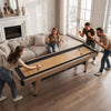 VEVOR 9 ft Shuffleboard Table, Scratch-Resistant Playfield for Smooth, Fast Puck Action, Pedestal Legs with Levelers for Optimum Stability, Shuffle Board w/ 8 Pucks, Wax, Brush, for Family Game Room