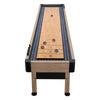 VEVOR 9 ft Shuffleboard Table, Scratch-Resistant Playfield for Smooth, Fast Puck Action, Pedestal Legs with Levelers for Optimum Stability, Shuffle Board w/ 8 Pucks, Wax, Brush, for Family Game Room