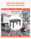 VEVOR Foosball Table - Effortless spinning and gameplay features infographic
