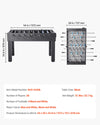 VEVOR Foosball Table - Dimensions and key specs infographic